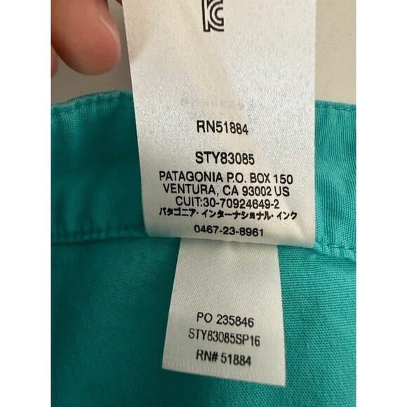 Patagonia Women's Venga Rock Pants Straight Leg Full Length Climbing Teal Size 8 - Picture 8 of 8